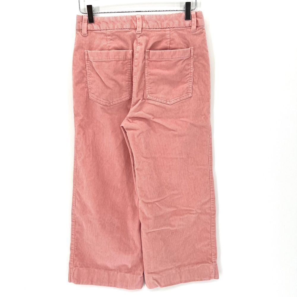 Gap High Rise Wide Leg Crop Corduroy Pants Size 8 Light Pink Stretch *Hemmed - Picture 4 of 12